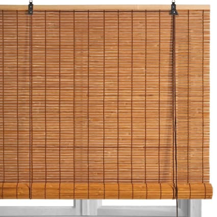 Store Roulant En Bambou Naturel - Personnalisable Taille - Pour Intérieur/Extérieur - Occultation 70%