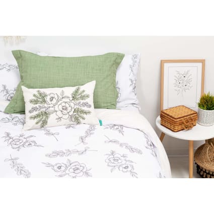 Funda cuadrante Textura Verde Botánica Maisons du Monde