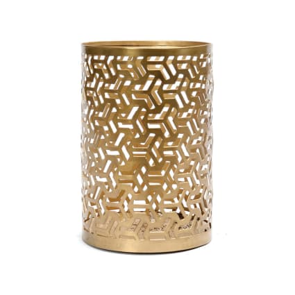 Bougeoir laiton doré 10x10x15cm Zigzag - Maisons du Monde