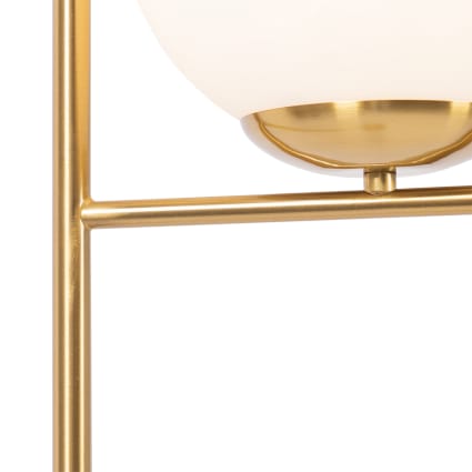 QAZQA Lampada a sospensione tavolo soggiorno pallon - Art déco - Vetro,Acciaio - Blu/Oro/Ottone - Sfera/Oblungo Max. 1 x Watt