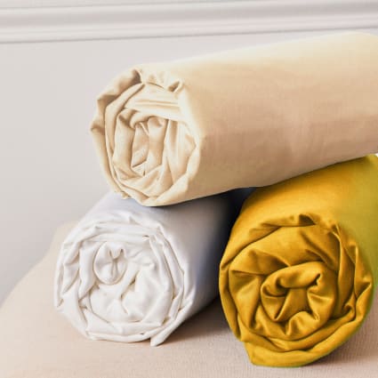 Parure De Lit Double 4 Pièces Ferò - Coton Satin 300TC Avec Protéines De Soie - Design Italien, Marron Givré
