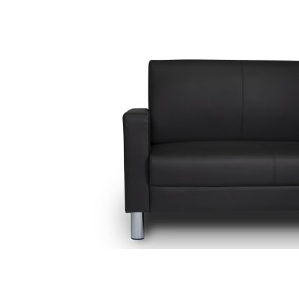 Divano posti in ecopelle nero CHARLIE Maisons du Monde