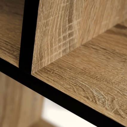 Étagère Sur Pieds En Bois Et Métal Noir SEAN