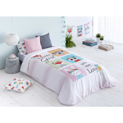 Juego Funda Nórdica Infantil Piezas Estampada 100% Algodón Suave