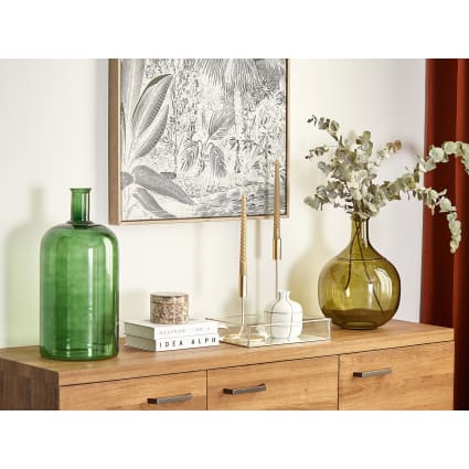 1 pezzo Vaso da fiori in vetro con decorazione di un gatto