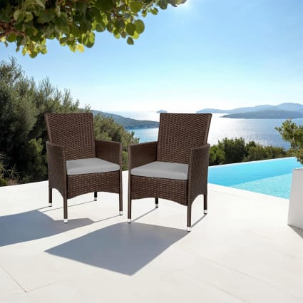 Set di poltrone da giardino in rattan marrone/beige Nantes