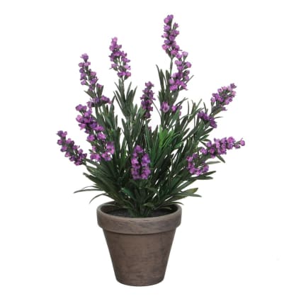 Bouquet De 4 Lavandes Artificielles Violettes – Décoration Intérieur/extérieur – Tige Flexible 35 Cm