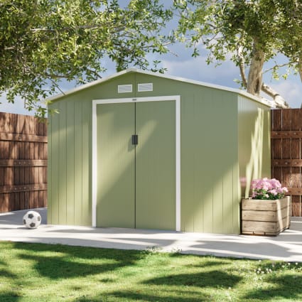 Abri De Jardin Extérieur En Bois – 5 étagères – Verrouillable – 80x35x177 Cm