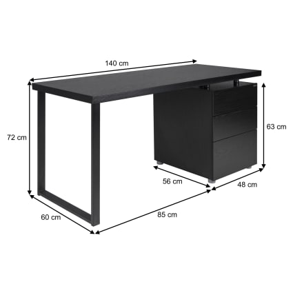Ufficio Scrivania Computer Con Cassetti Scrivania 120x60 Cm In