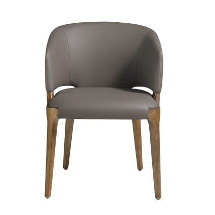 Sedia da pranzo in ecopelle e legno di noce Maisons du Monde