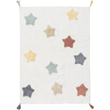 Zala Living - Tappeto Per Cameretta A Forma Di Stelle E Cuori, Poliammide, 140x100 Cm, Arancione
