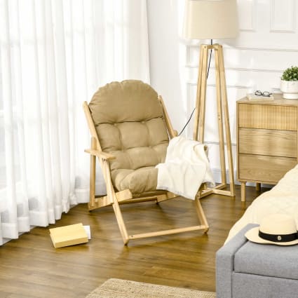 Fauteuils De Jardin En Bois D'acacia Avec Repose-pieds - Lot De 2 Chaises Relax Et Coussins Crème | Confort Extérieur