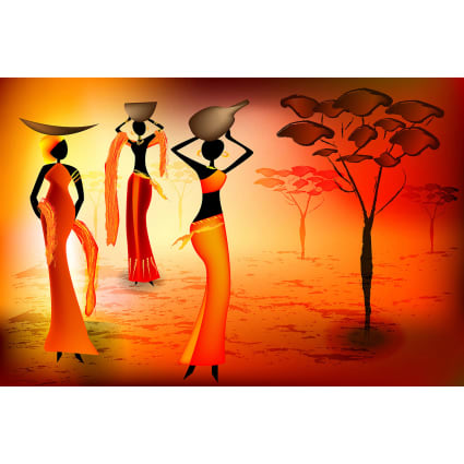 Visario Quadro Su Tela Africa 150x90 Cm XXL - Stampa Fine Art Su Tela Con Barella In Legno, Pronto Da Appendere (NR 1066)