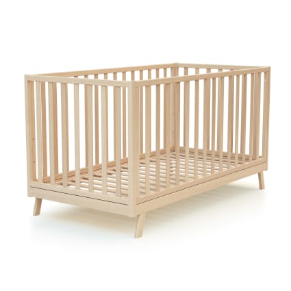 Lit Cabane Bébé évolutif CONFORT En Hêtre Massif 70x140 Cm - Transformable En Lit Junior Avec Sommier Réglable