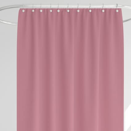 Rideau De Douche Anti-moisissure Rouge Mosaïque - 180x180 Cm - Polyester Hydrofuge - Avec Anneaux - 6