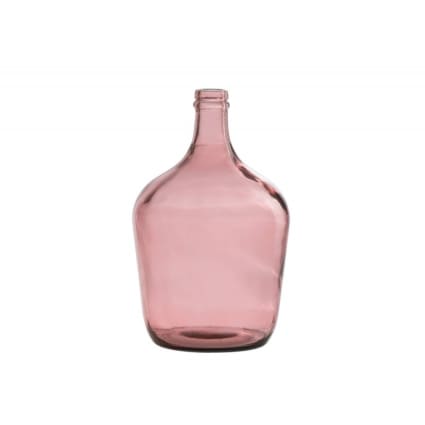 Vase dame jeanne en verre rose 18x18x30 cm | Maisons du Monde