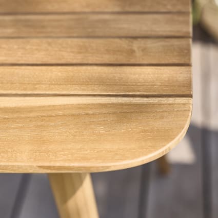 Tavolo Giardino Teak Massello 43x36x40cm - Legno Naturale Per Esterno - Foto 3