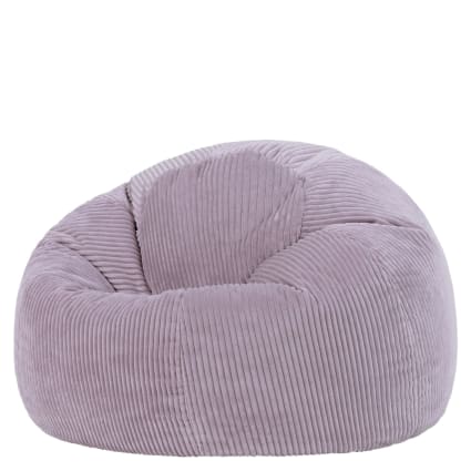 Pouf velours côtelé violet lavande