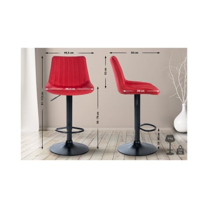Barhocker Toni Stoff grau/schwarz Barhocker Toni Stoff grau/schwarz