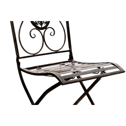 Sedia Da Giardino Con Braccioli Balcone Terrazzo Design Rustico In Metallo Bianco 100004002 87851930