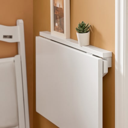 Table Pliante Murale En Bois, Table Murale Pliante À Abattant, Bureau À Abattant Peu Encombrant Table Murale Pliable