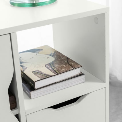 Chariot Mobile Pour Imprimante Avec Étagères & Prises Intégrées | Bureau Roulant Blanc 100x55x38 Cm - [en.casa]
