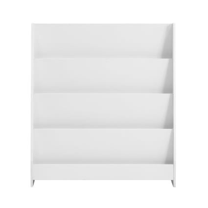 Bibliothèque pour enfants avec 4 étagères effet bois blanc