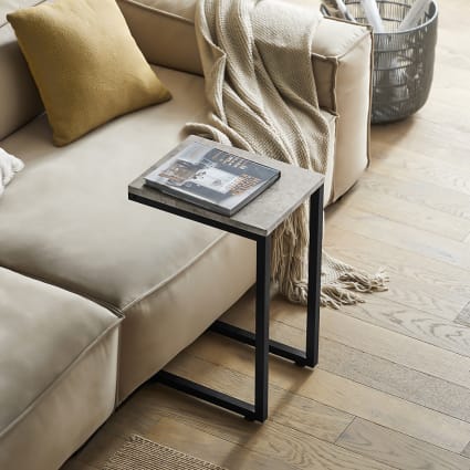 Table Basse Rectangulaire Grenaa Avec Espace De Rangement Blanc / Effet Noyer [en.casa] - Achat