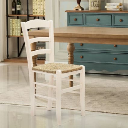 Set di sedie in legno bianco impagliate CENISIA Maisons du Monde