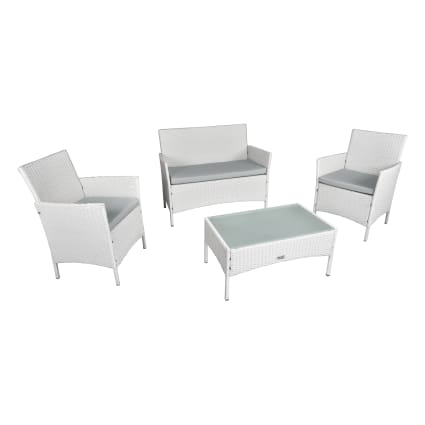 Salotto da giardino in rattan bianco ERICA Maisons du Monde