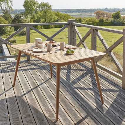 Tavolo Giardino Teak Massello 43x36x40cm - Legno Naturale Per Esterno - Foto 8