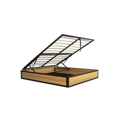 Letto contenitore industriale 140 x 190 cm Jersey Maisons du Monde