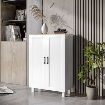Armario De Pared Mundi Con 1 Puerta – Mueble De Salón Blanco Lacado, 123x35.7x28.5 Cm, Fabricado En Italia, Montaje Vertical/horizontal