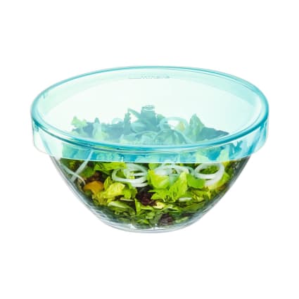 GVK ECO Lot De 2 Couvercles De 23,5 Cm De Diamètre - Blanc - Convient Pour Saladier Et Saladier En Verre De 23 Cm De Diamètre