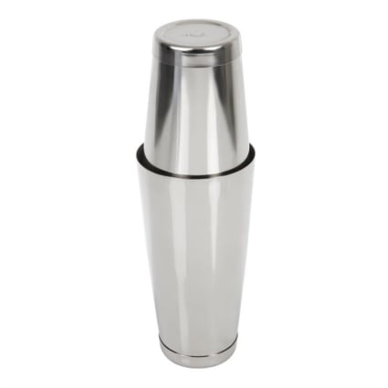 Kit Shaker à Cocktail 5 Pièces En Acier Inox Et Verre - Capacité 400 Ml - Avec Doseur, Passoire, Cuillère