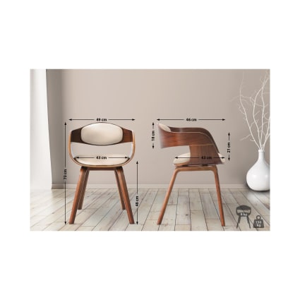 Lot De 2 Chaises Visiteurs Enid Recouvertes De Similicuir Ou