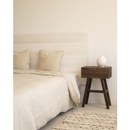 Testata del letto in legno decapato bianco 160x80cm Maisons du Monde