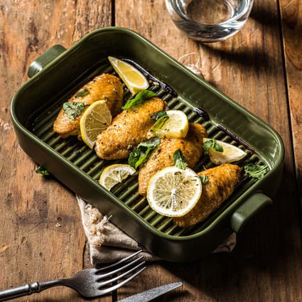 Menastyl - Plat A Four Octave Rectangle 22x13.5cm 500ml En Gres Terracotta