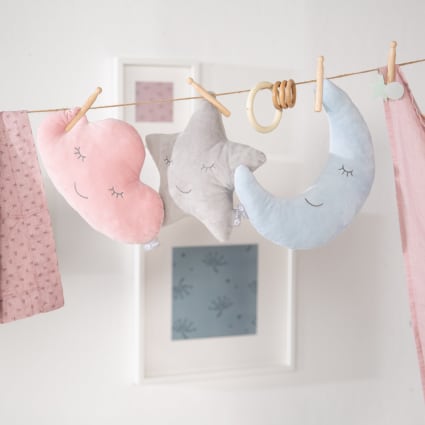 Coussin étoile Doux Pour Enfant – Peluche Moelleuse En Forme D'étoile/nuage – 40 Cm, Lavable – Décoration Chambre Bébé - 9