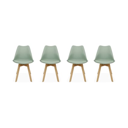 Lot de 4 chaises scandinaves, vert céladon Nils | Maisons du Monde