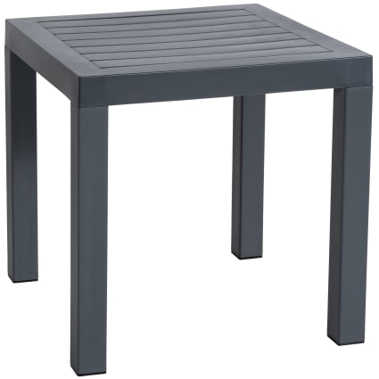 Gartentisch UV-beständig und wasserfest Kunststoff dunkelgrau Ocean