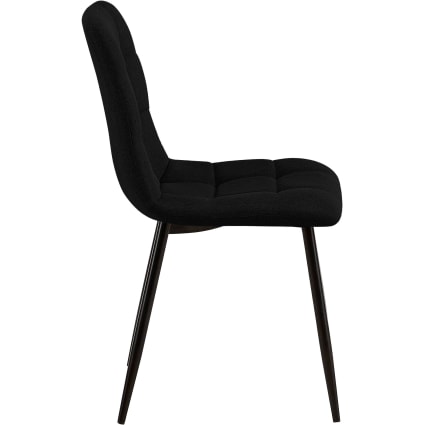 Housse De Chaise Extensible Velours Avec Dossier Et Accoudoirs - Taille 6 (pour Siège 46-56 Cm) - Noir - Lavable Machine