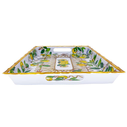 Les Jardins de la Comtesse - Petit Plateau rectangulaire en Mélamine - Citrons jaunes - Gateaux/Cake - Plat Long de Présentation - Capri - Collection Vaisselle MelARTmine - 37,5 cm Les Jardins de la Comtesse - Petit Plateau rectangulaire en Mélamine - Citrons jaunes - Gateaux/Cake - Plat Long de Présentation - Capri - Collection Vaisselle MelARTmine - 37,5 cm