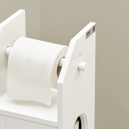 Soporte para papel higiénico madera blanco Maisons du Monde