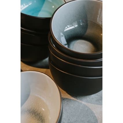 10er-Set ovale Schüsseln aus Steingut, mehrfarbig, D12XH8,2 cm STREETFOOD