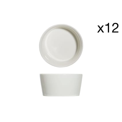 12er-Set Schüsseln aus Porzellan, weiß,l D12,5 cm OSLO