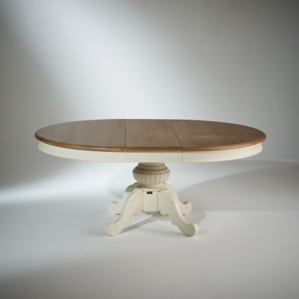 Table à Manger Ovale Frêne Massif – 6/8 Places – Rallonge 160/215 Cm – Occasion