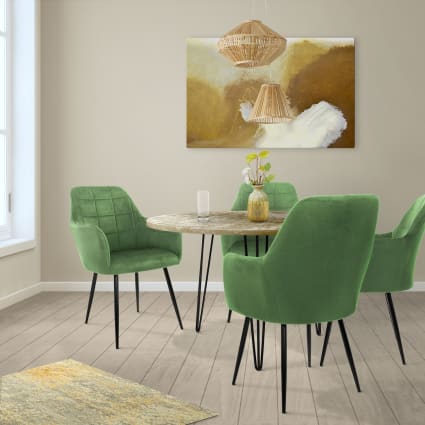 Sedie Imbottite Poltroncine Per Sala Da Pranzo Set Di 2x Sedie Da