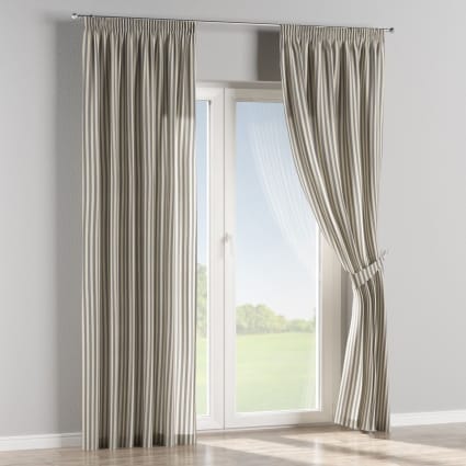 MYRU Verdunkelungsvorhänge 2er Set 137x244 Cm – Braun-gold Gestreift, Licht- & Schalldämmend Für Schlafzimmer