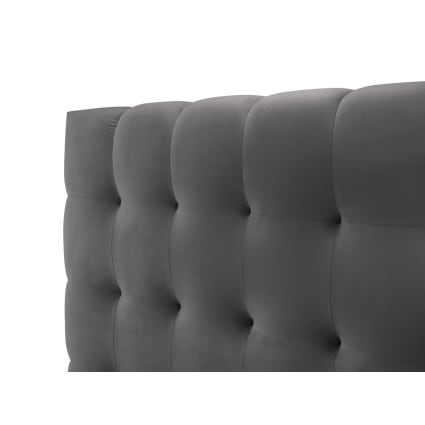 Testiera Modway Brielle Channel In Velluto Per Letto Singolo - Colore Antracite - Trapuntata E Regolabile - 4